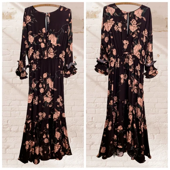 H&M × Johanna Ortiz Floral Maxi Dress Size Medium BLOGGER FAVE - Picture 15 of 16